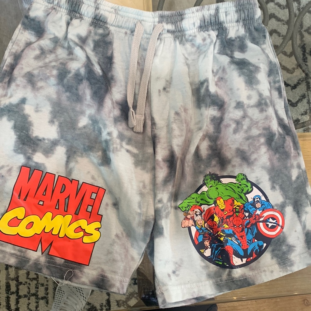 Men’s shorts   100% polyester marvel